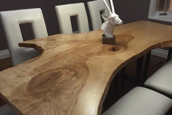 Live Edge Single Slab Reclaimed Wood Table